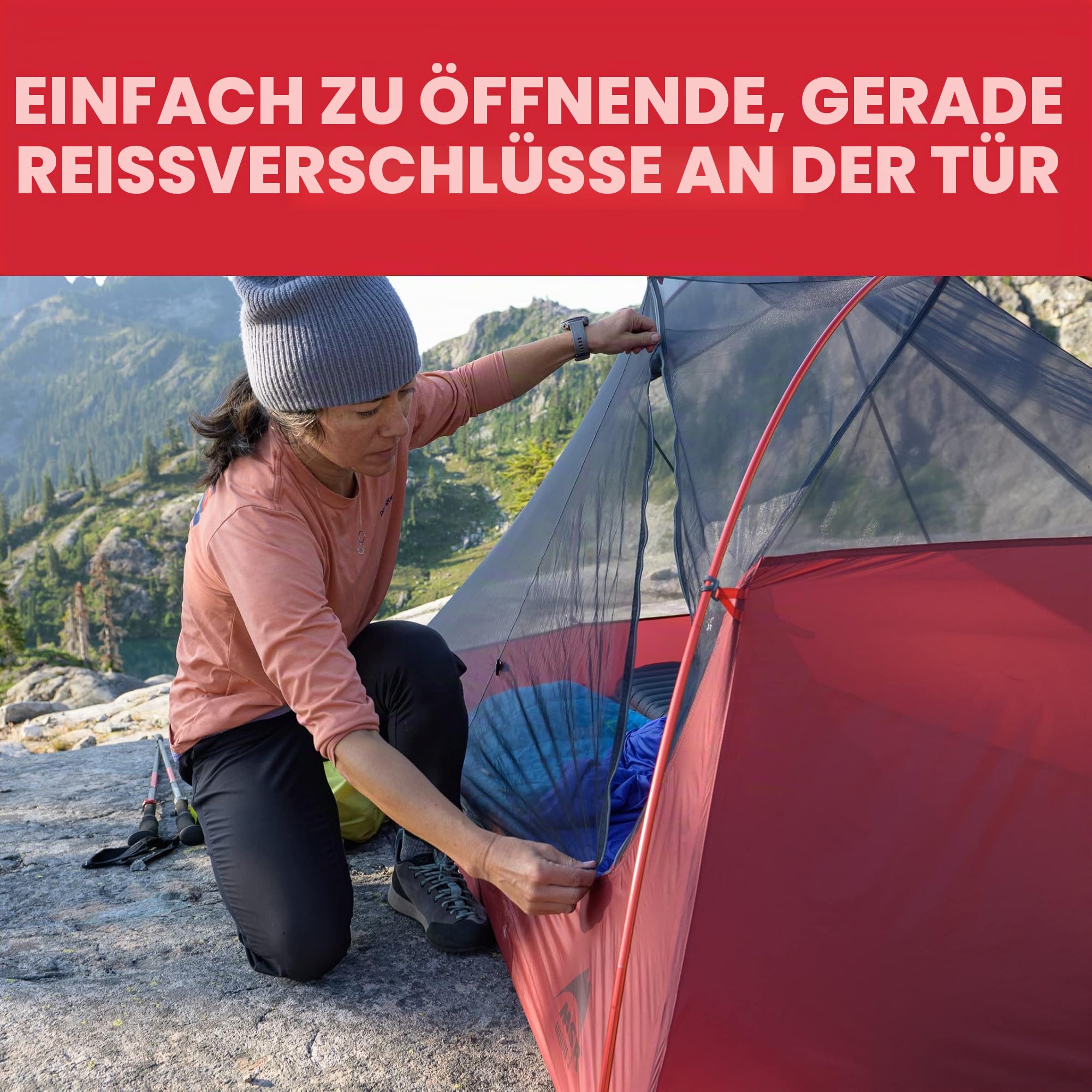 MSR Unisex – Erwachsene Freelite 1 Ultraleichtes Rucksackzelt, Sahara, One Size Sport & Freizeit