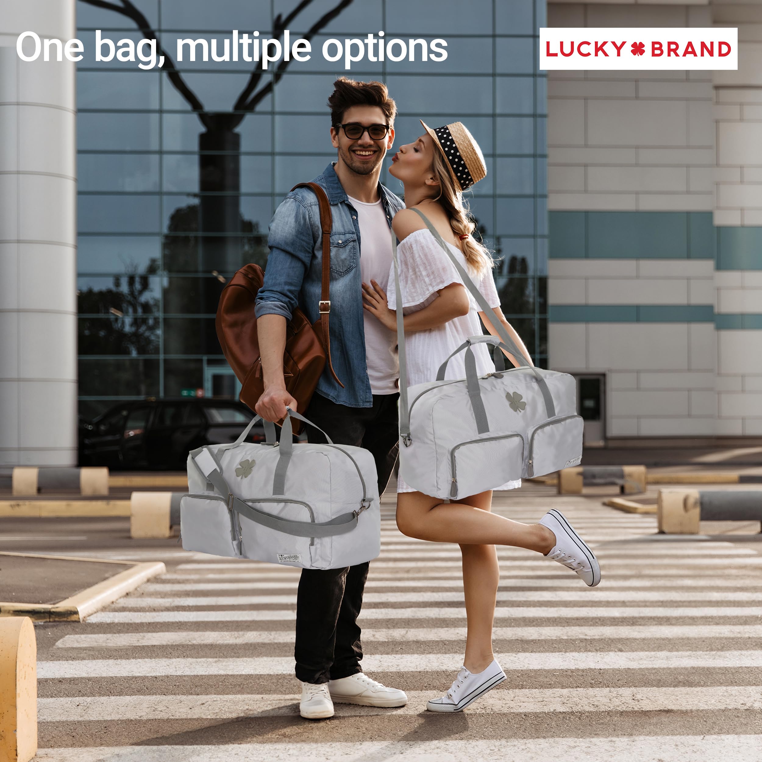 Borsone Grande Da Viaggio E Palestra - Tote Bag Resistente All'acqua, Con Charm E Zip