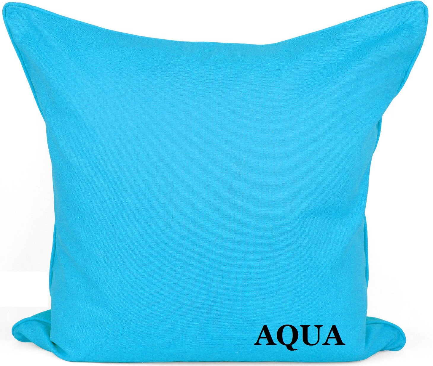 AR Plain Dyed 100% Cotton Cushion Cover Size 16"x16", 18"x18", 20"x20" (16"x16", AQUA)