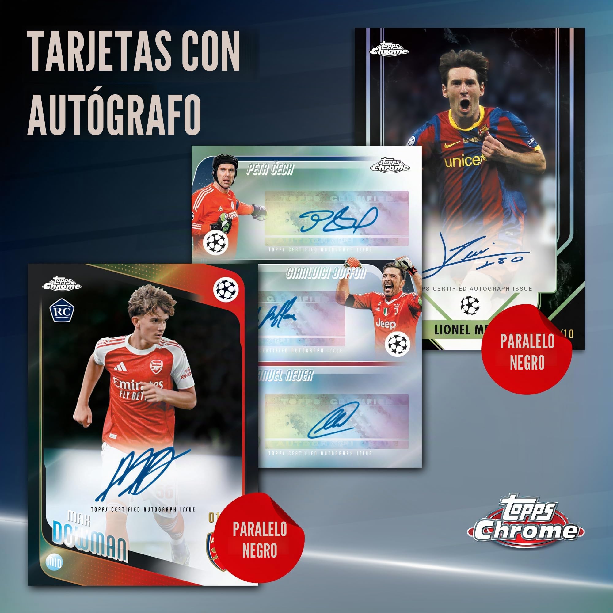 2025-26 Topps Chrome UEFA Club, competiciones de fútbol, sellado de fábrica, caja mega