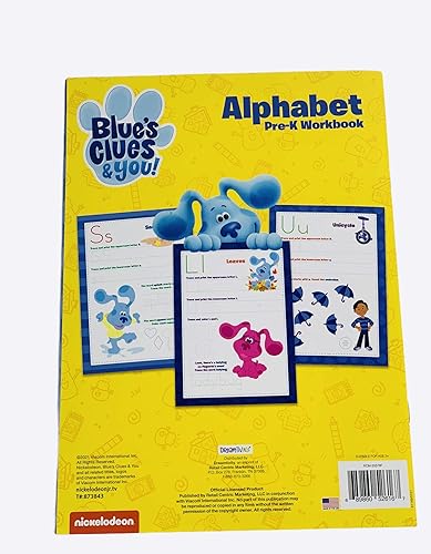 Miniatura 2 de Blues pistas Nickelodeon and You Alphabet libro de trabajo de aprendizaje preescolar preescolar
