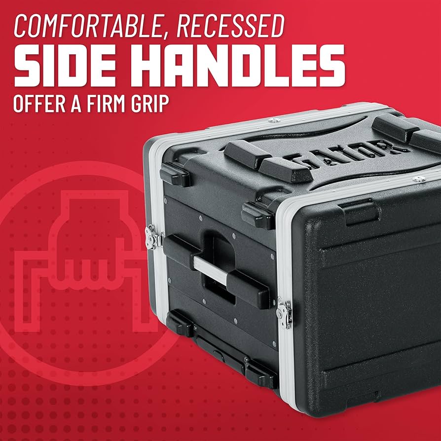 Amazon | Gator Cases 軽量成形4Uラックケース、内蔵電源、格納