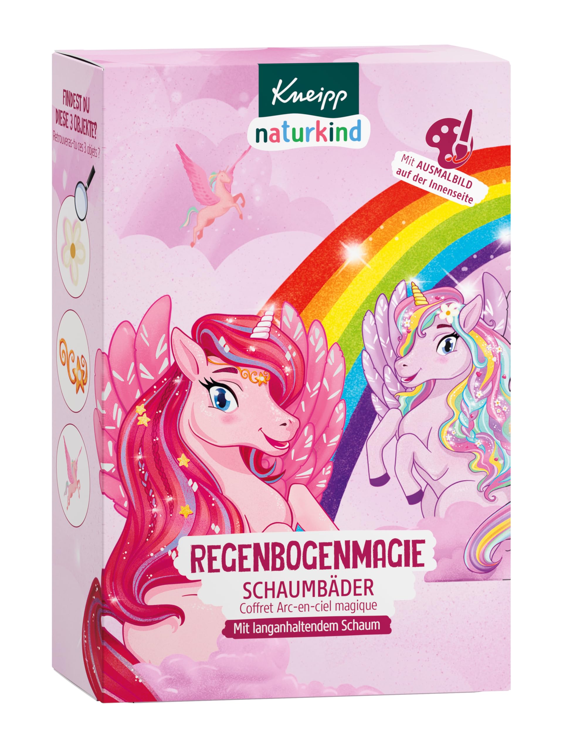 Kneipp Naturkind Geschenkset Regenbogenmagie - Geschenk für Meerjungfrauen und Einhornfans - 3 x 40 ml