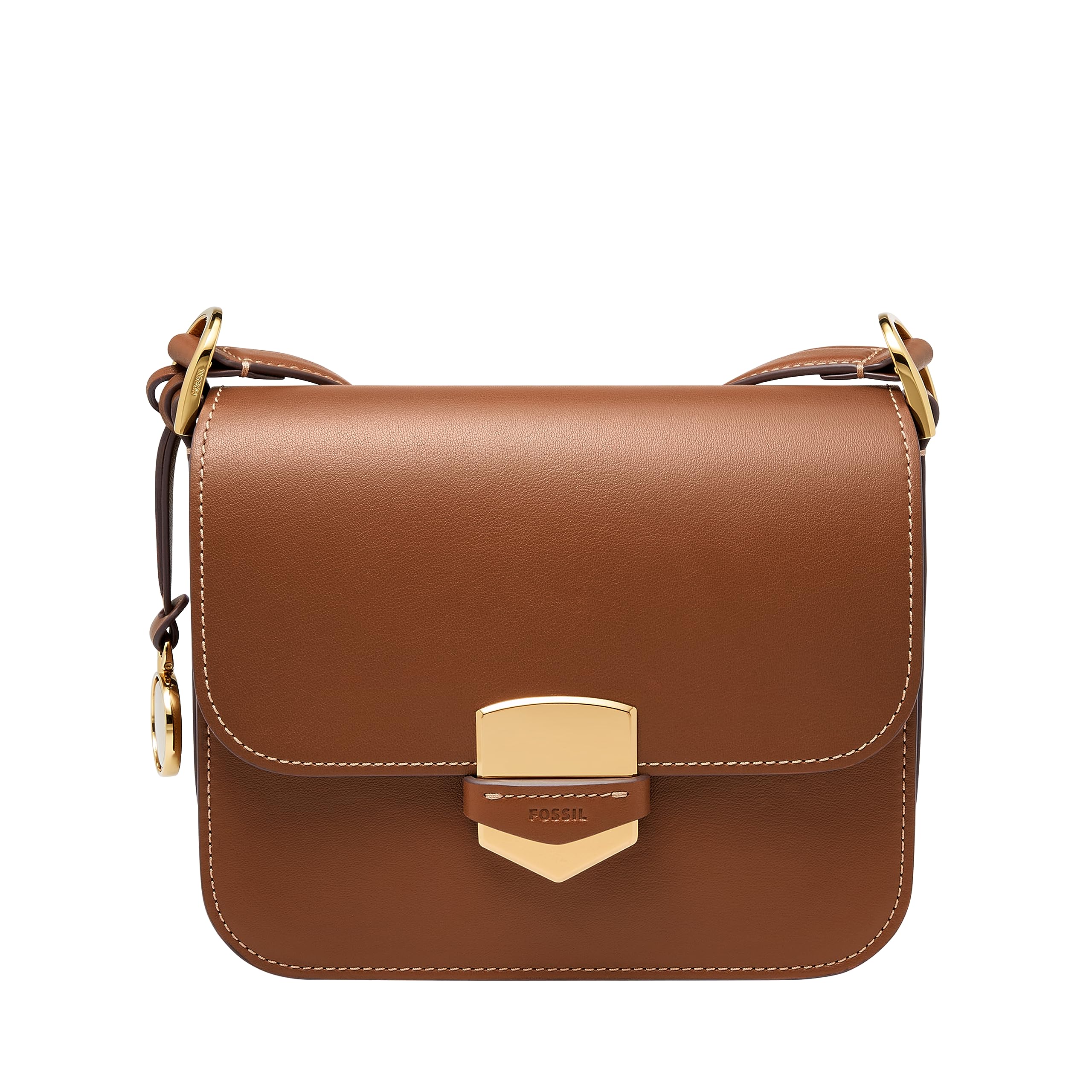 FossilWomen's Lennox Leather Large or Small Flap Crossbody Purse Handbag For Women