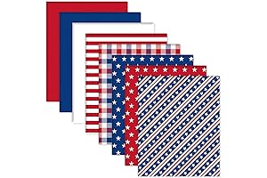 Whaline Patriotic Cotton Fabric by the Yard