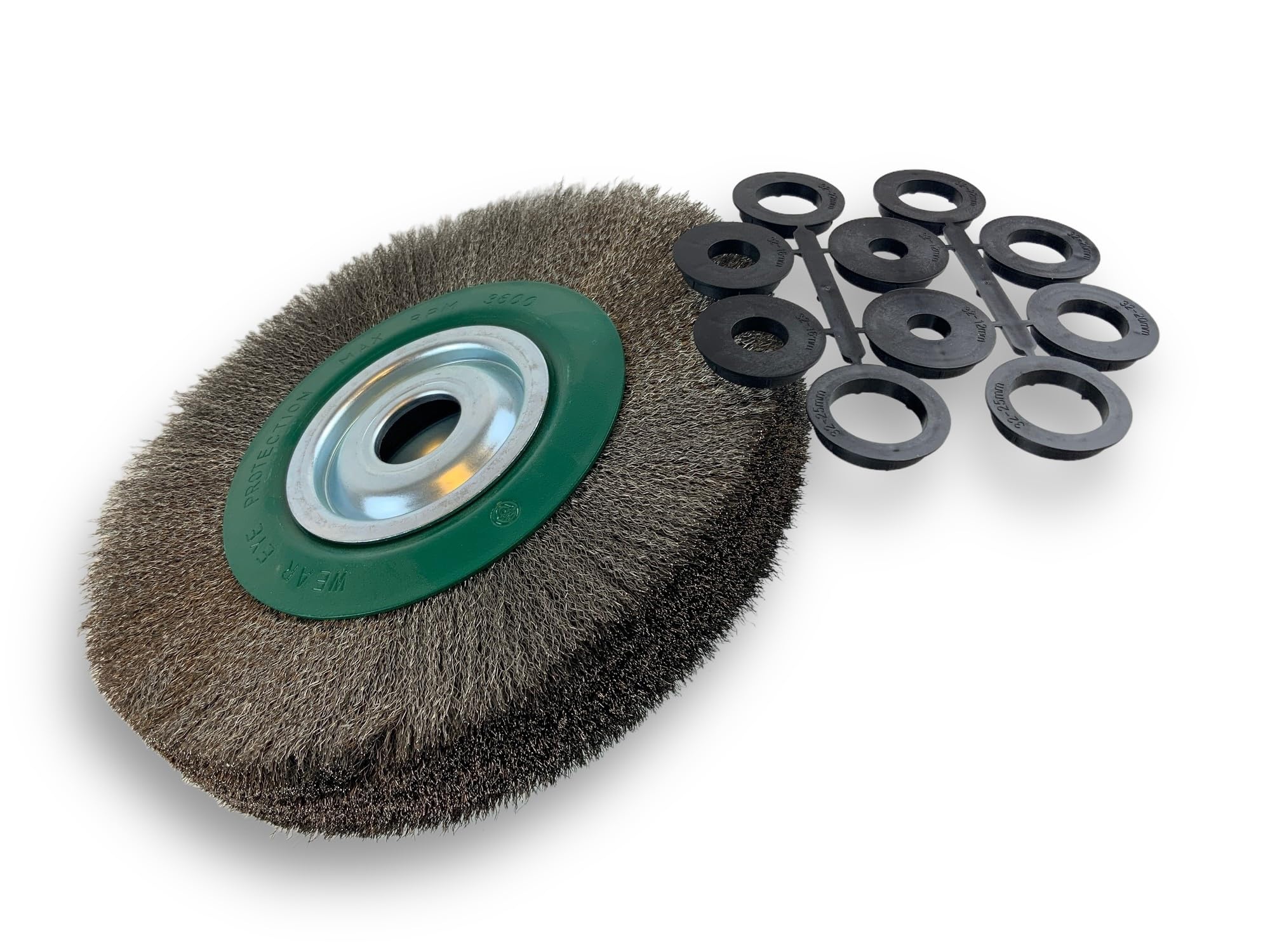 Kibros Brosse circulaire touret inox souple Ø 250 mm 3 rangs