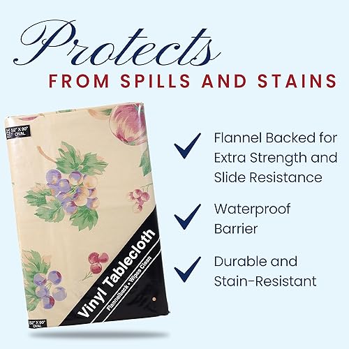 Miniatura 5 de Mantel de vinilo con respaldo de franela, diseño de manzana deliciosa
