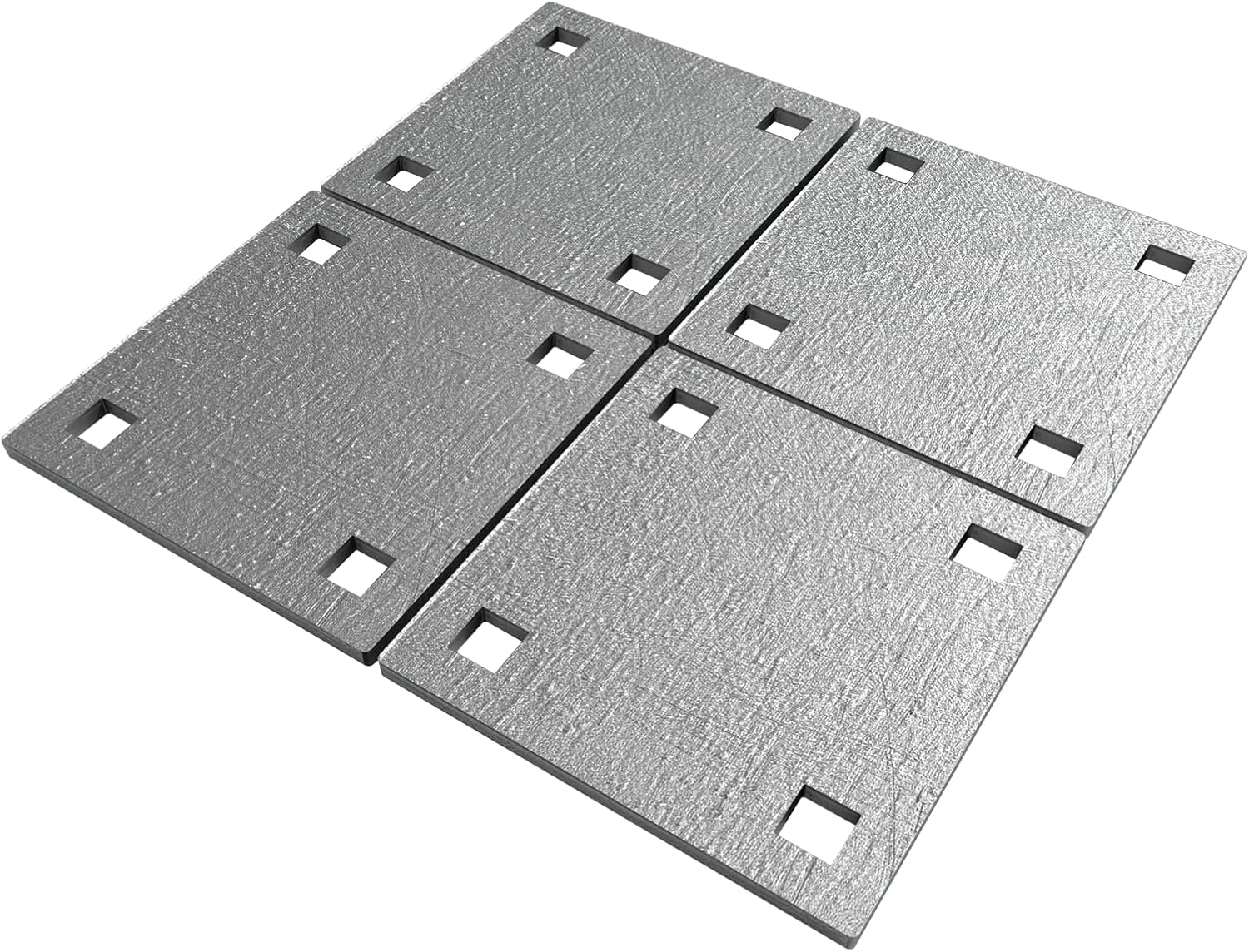 Stationary Dock Backer Plate 4 Pcs, 5x5 Galvanized Backer Plate, Hardware Heavy Duty Floating Boat Dock Steel Backer Plate with 1/2" Holes, Ideal for Dock Maintenance - NO Carriage Bolts