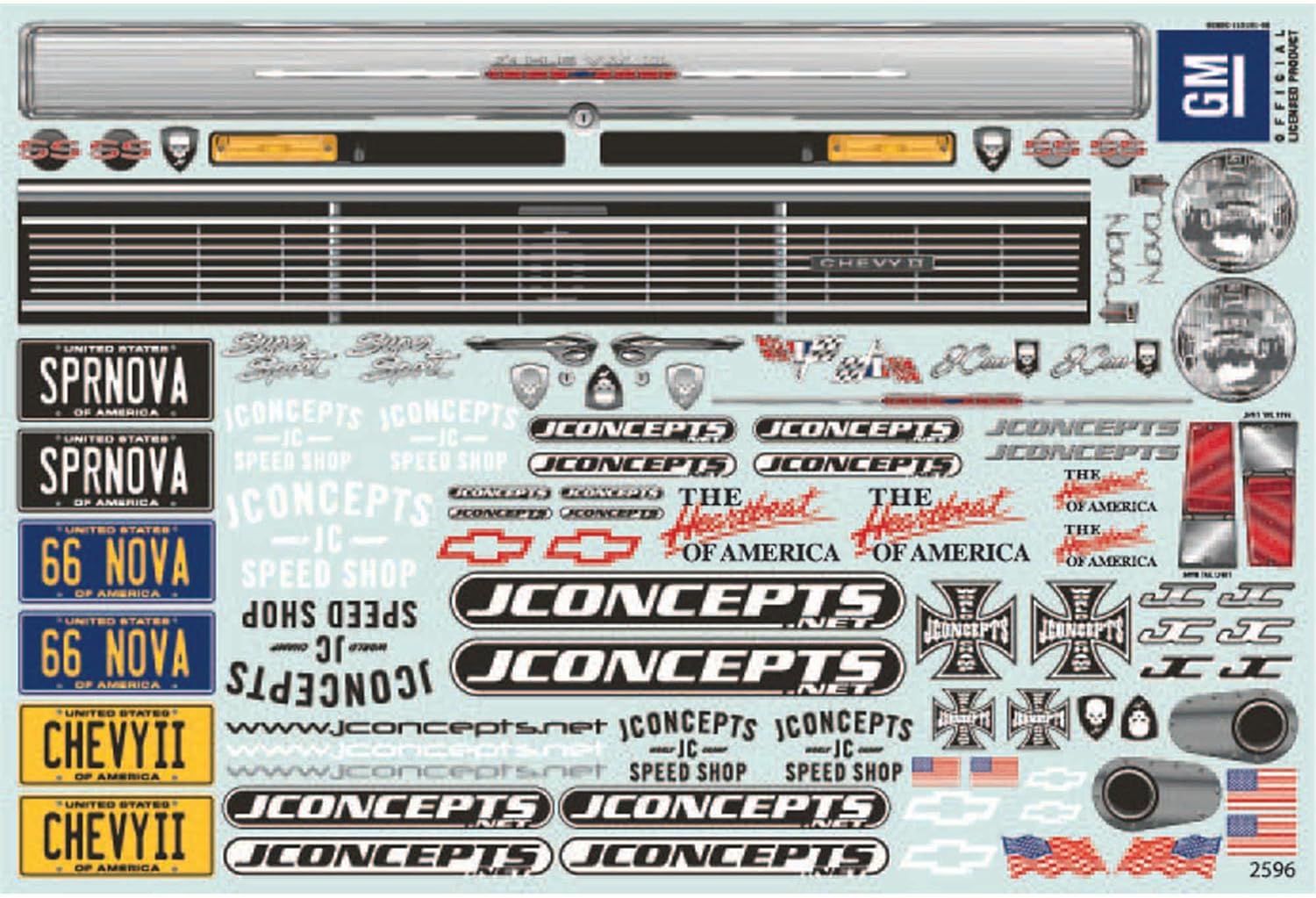JConcepts Inc. 1966 Chevy II Nova - 1-piece Clear Body JCO0398 Car/Truck Bodies Wings & Decals