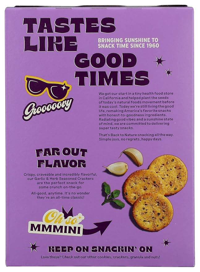 Galletas Back to Nature Ajo y Hierbas 5 oz miniatura 3