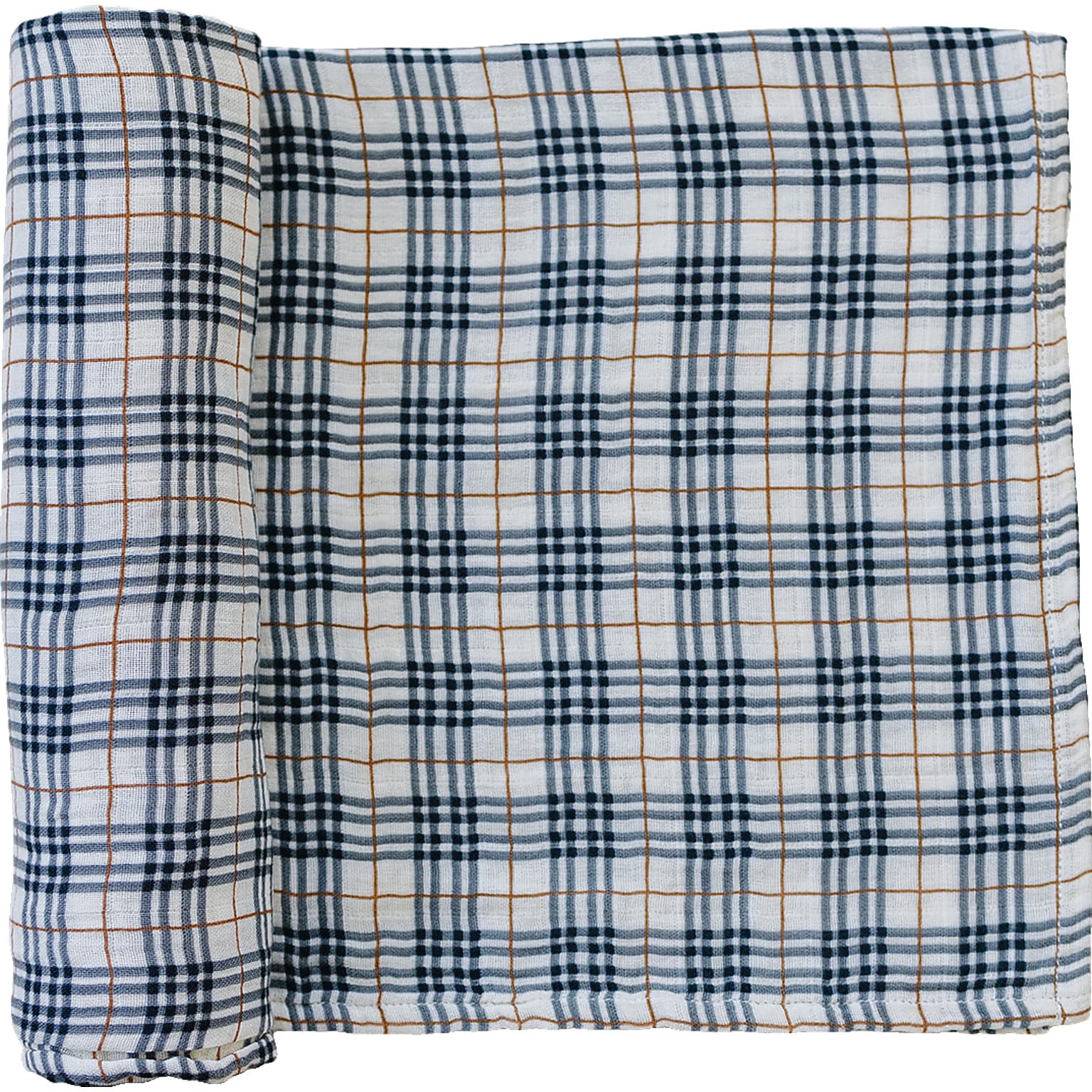 Mebie Baby Vintage Plaid Muslin Swaddle, Modern and Neutral Swaddle Blanket for Baby Girl or Boy, Soft Baby Blankets, Newborn Swaddle Blanket, 0-3 Month, Comfy Wrap, Baby Essentials &amp; Gifts