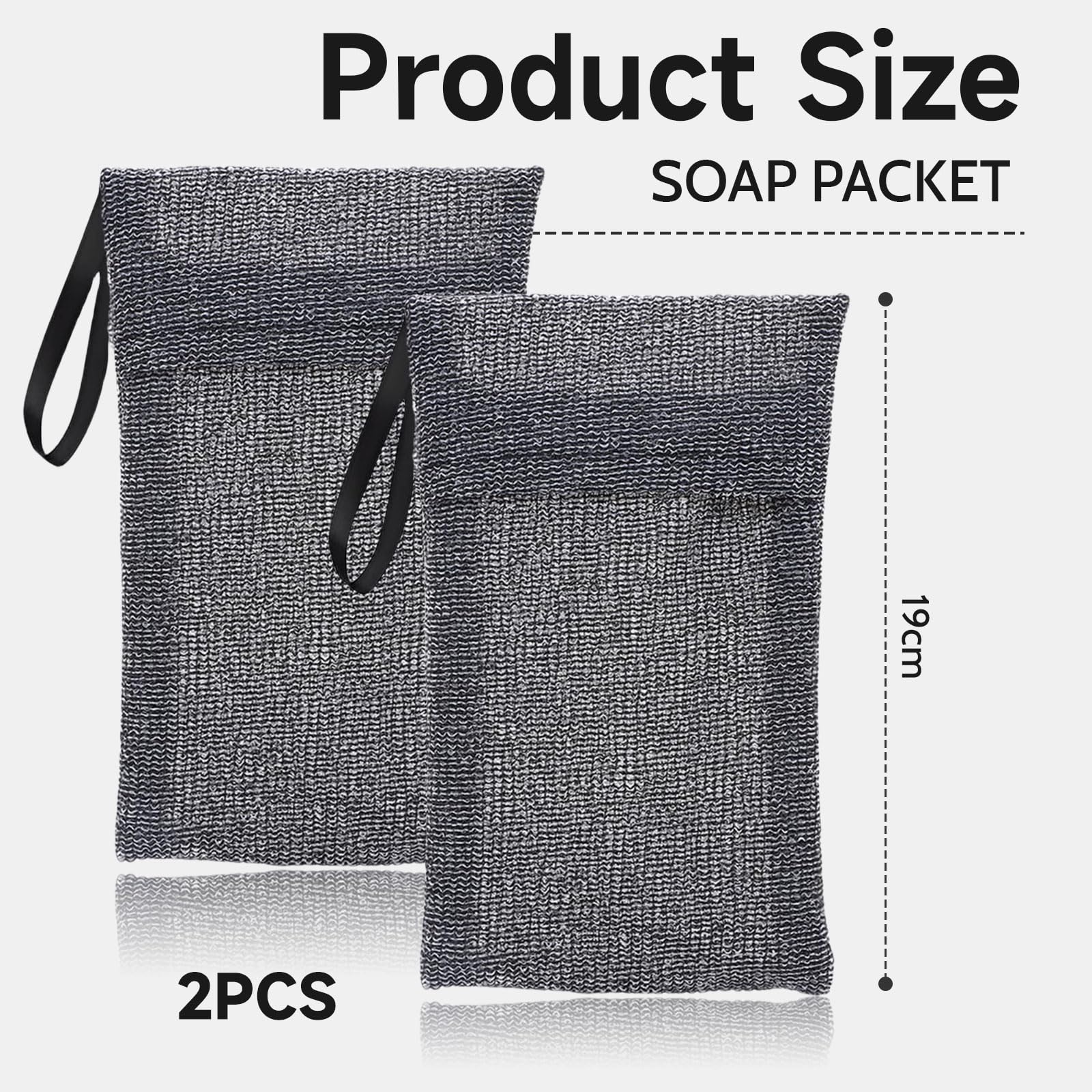 Bolsa de Jabón para Adultos, Bolsa Exfoliante de Nylon, Cuidado Corporal Efectivo para Piel Áspera, Producto Sostenible