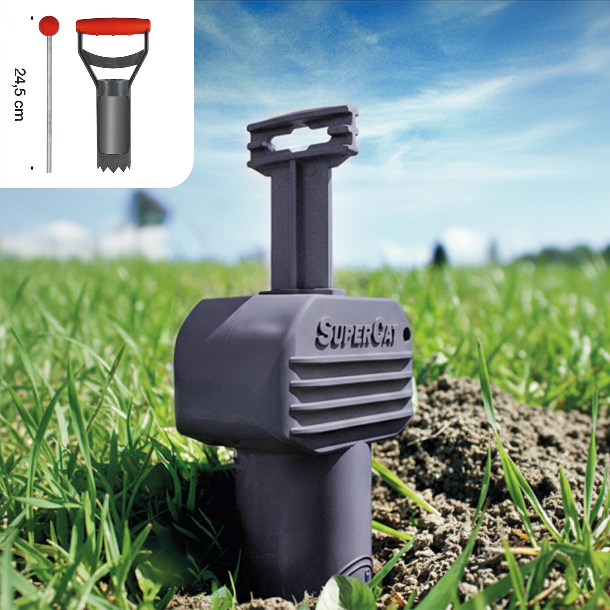 SWISSINNO Trappola Arvicola PRO SuperCat – Trappola a Scatto da Tunnel per Arvicole & Topi Campestri, Scatto Sensibile, Montaggio Facile, Cattura Roditori Riutilizzabile per Giardino – 1 Pezzo