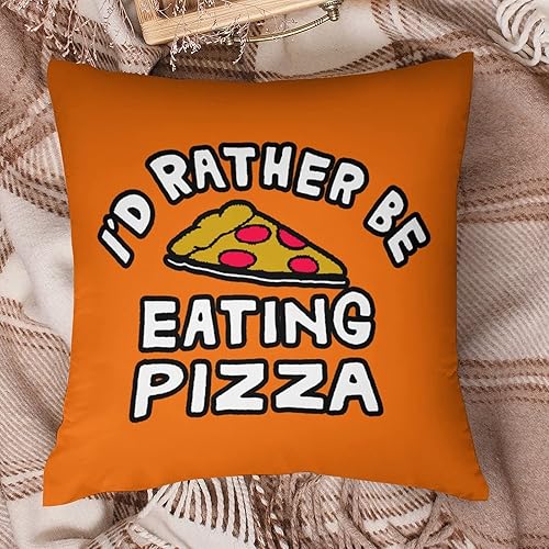 Miniatura 6 de I'd Rather Be Eating Pizza - Fundas de cojín decorativas con estampado de doble cara (9 tamaños)