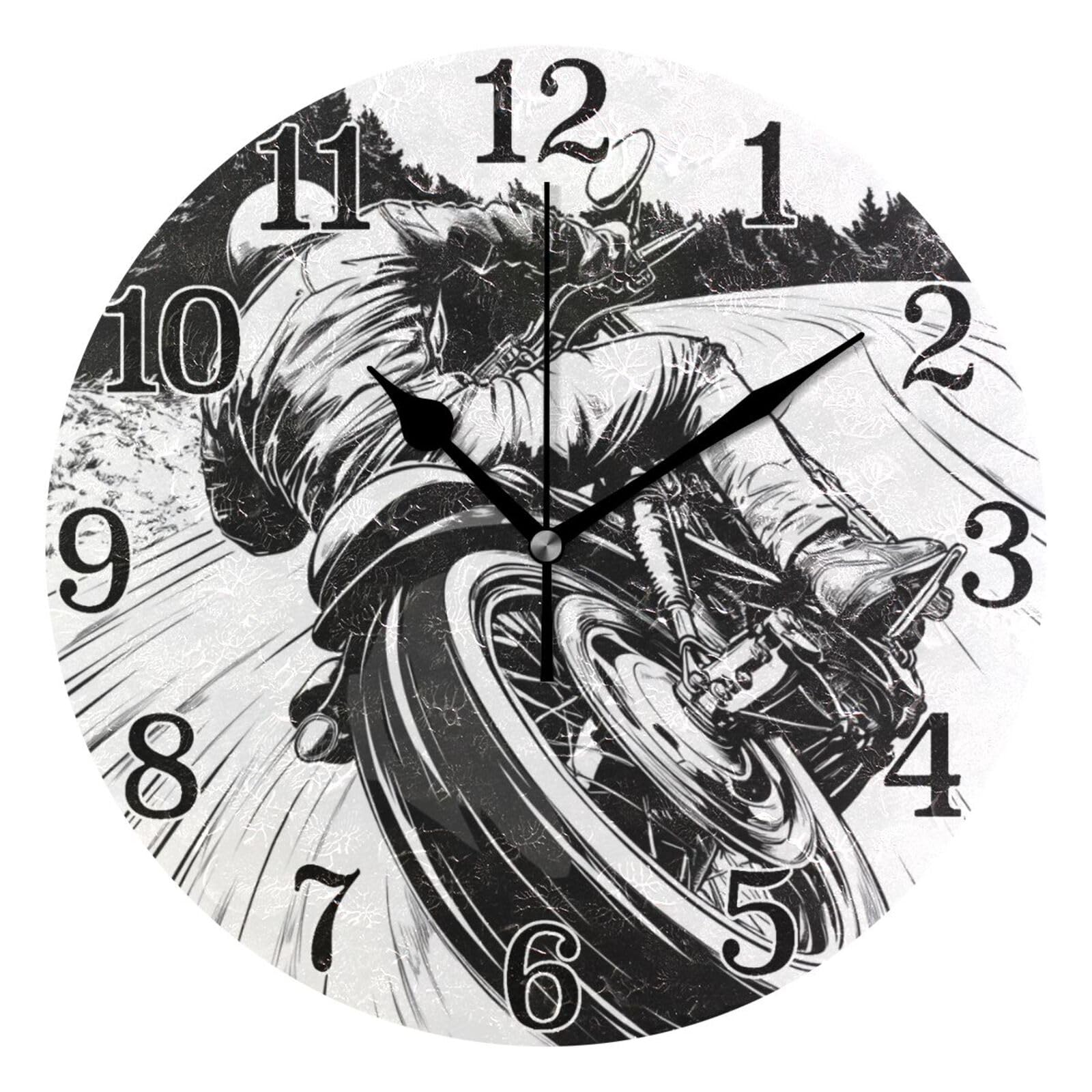 Horloge ronde de 25,4 cm mécanisme sans bruit pour une décoration murale épurée