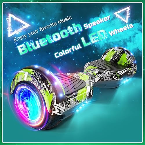 Miniatura 3 de Scooter con accesorio de asiento para niños y adultos, scooter de equilibrio de 6.5 pulgadas y 8.5 pulgadas con altavoces Bluetooth y luz LED