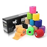 Hampton Adams | As Seen on Shark Tank | Self Adhesive Bandage Wrap (14-Pack) | 15ft | Pet Safe | Breathable Athletic Elastic Cohesive Bandage for Sports Injury Ankle Knee Wrist sprains (Rainbow Mix)