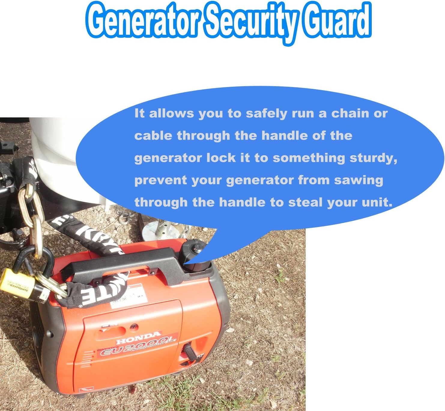 Yoursme Generator Theft Deterrent Bracket Protection Fit for Honda Generator EU2200i, EU2000i, EU2000i Companion, EU2000i Camo Generator 63230-Z07-010AH