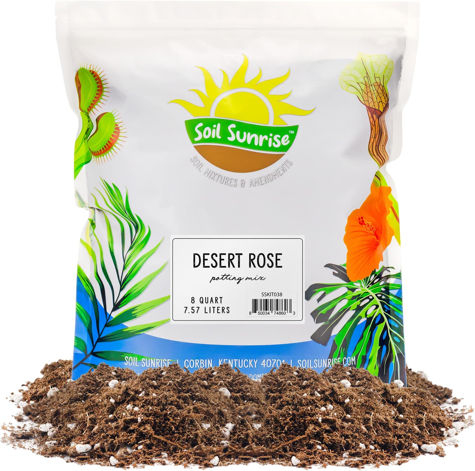 Soil Sunrise Desert Rose Potting Soil Mix (8 Quarts) Hand Blended Small Batch Soil Blend for Desert Rose Plant