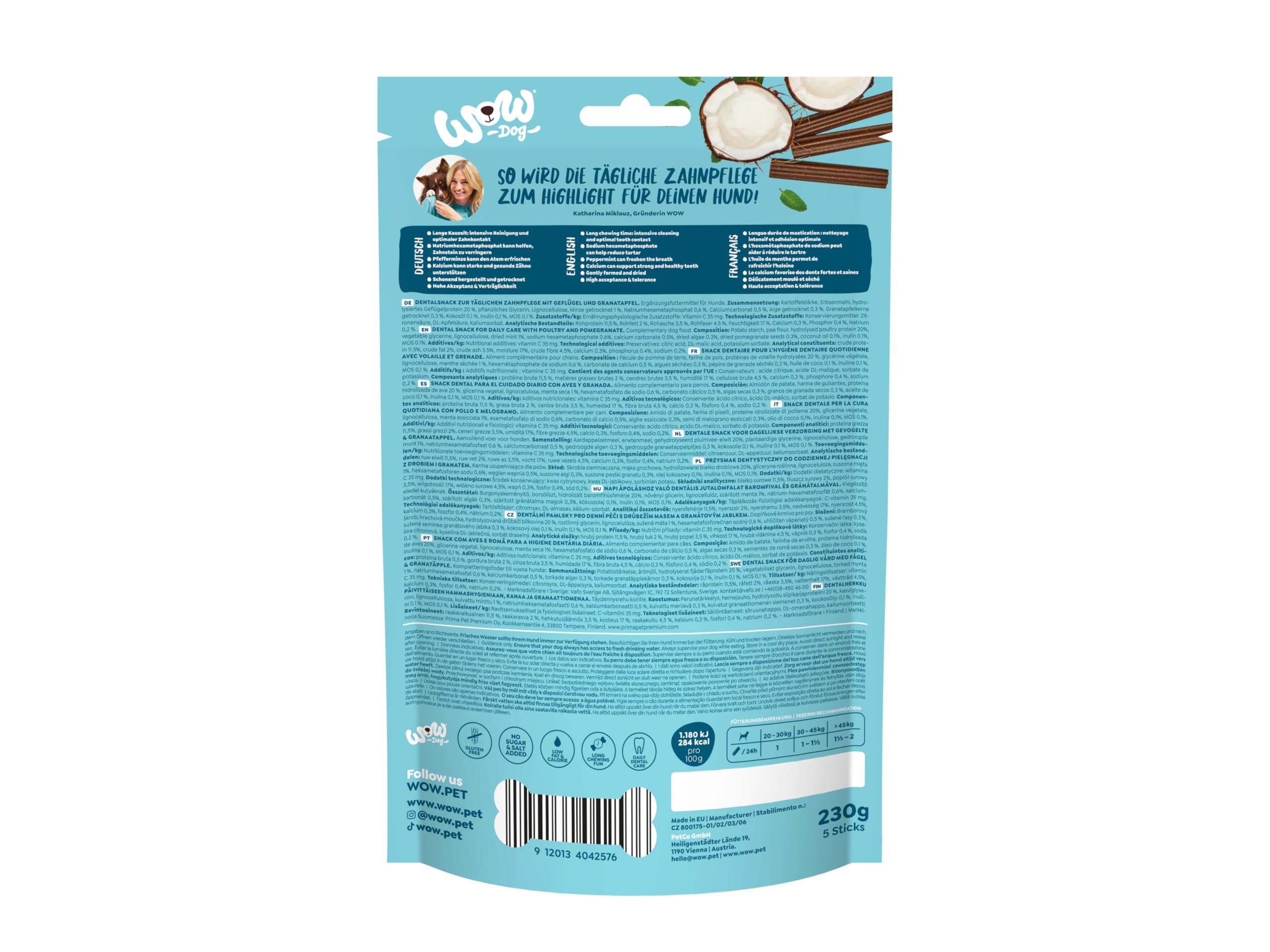 WOW Dog Natural Dentals Maxi 10 x 230g | Zahnpflege Leckerlis