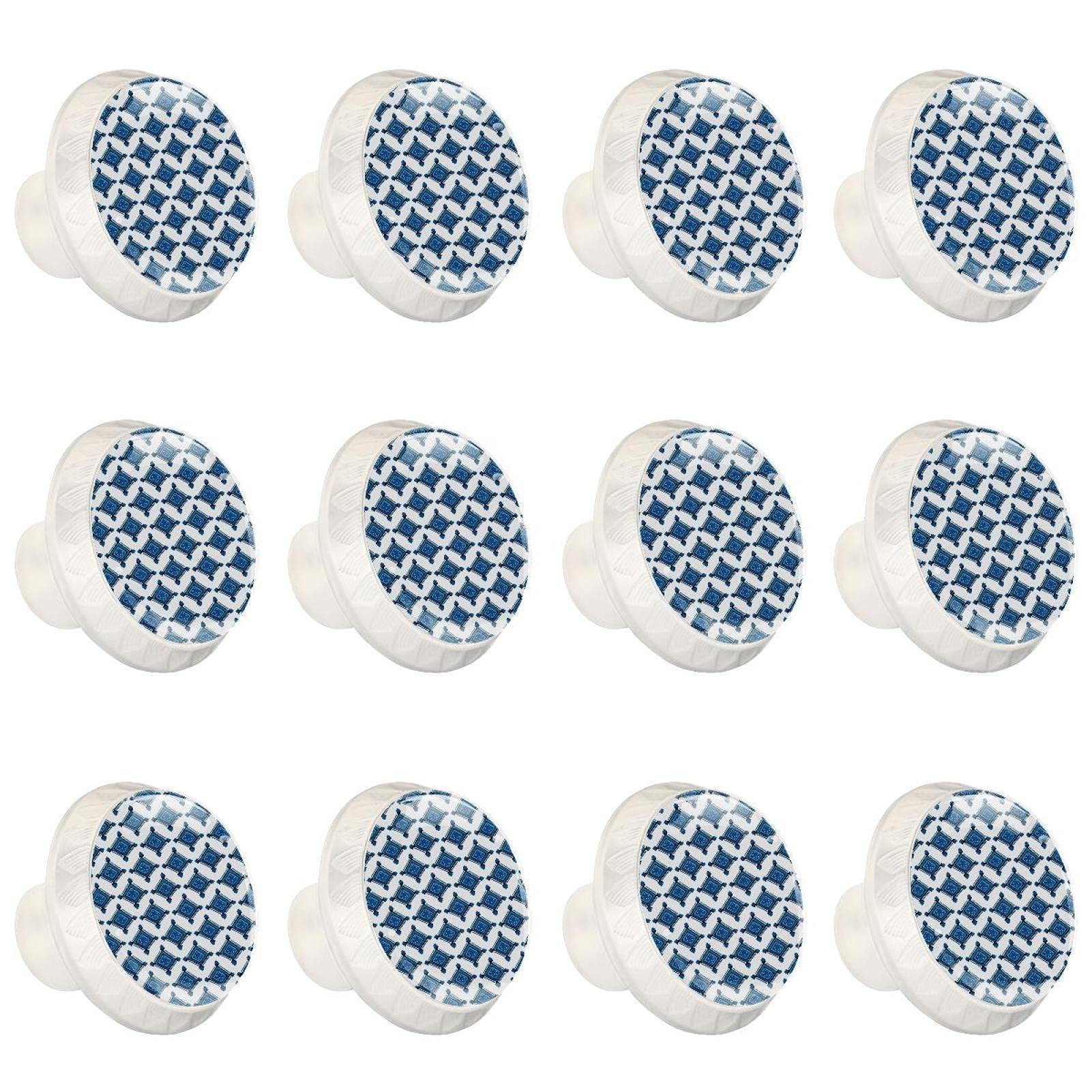 Boutons d'armoires de cuisine de finition supérieure ronds bleus pour commode
