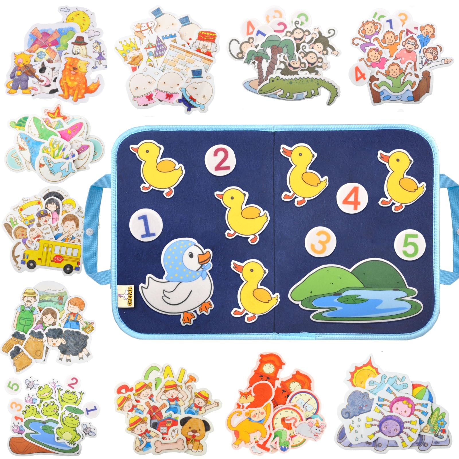 Amazon.com: CHEFAN 12 Pack Felt Board Story Sets, Flannel Board
