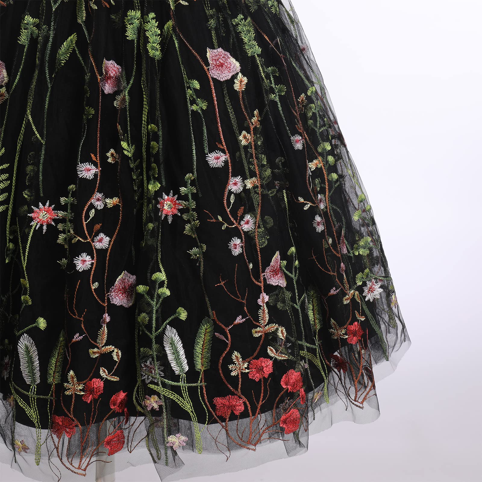 Robe bouffante en velours à paillettes pour fille - Pour mariage, demoiselle d'honneur, concours de beauté, communion