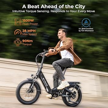 ENGWE L20 3.0 Electric Bike for Adults, App & IoT Anti-Theft E-Bike,28 MPH Max Speed,2H Fast Charging,60 Miles Range,Torque Sensor, Hydraulic Brakes,1500W Peak Motor