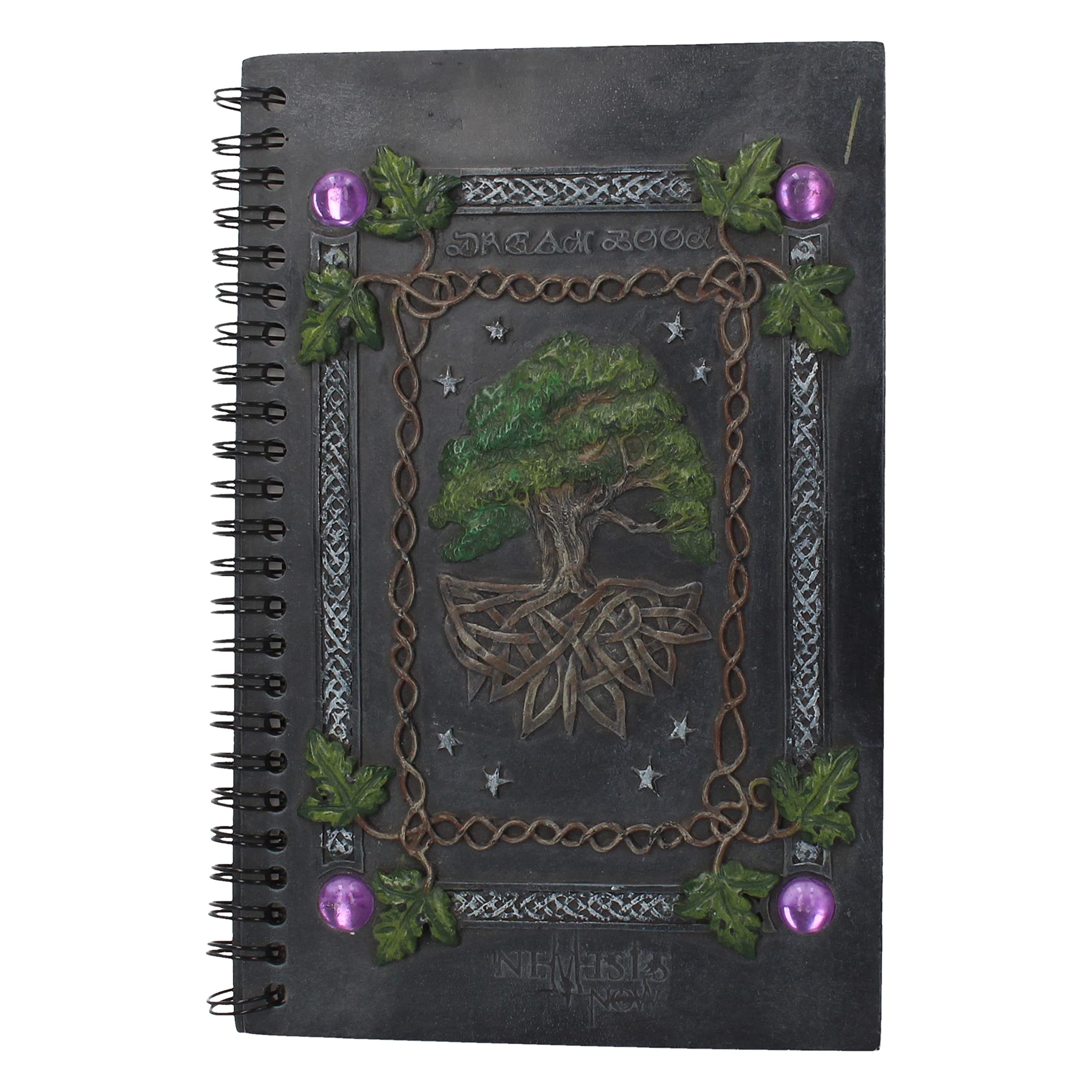 Nemesis Now Tree of Life Dream Book 15x21cm, Resin Cover Notebook, 90 Pages, Thick Paper, Hand-Painted