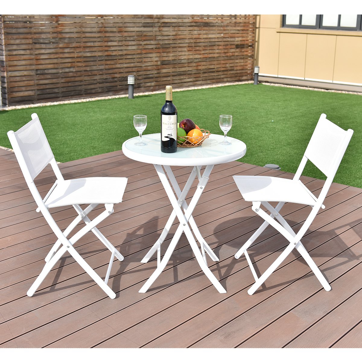 VidaXL Höhenverstellbarer Tisch Camping Garten VidaXL Campingtisch Klappbar - Höhenverstellbar (55-70cm), Tragbar Mit Griff Faltbarer Beistelltisch