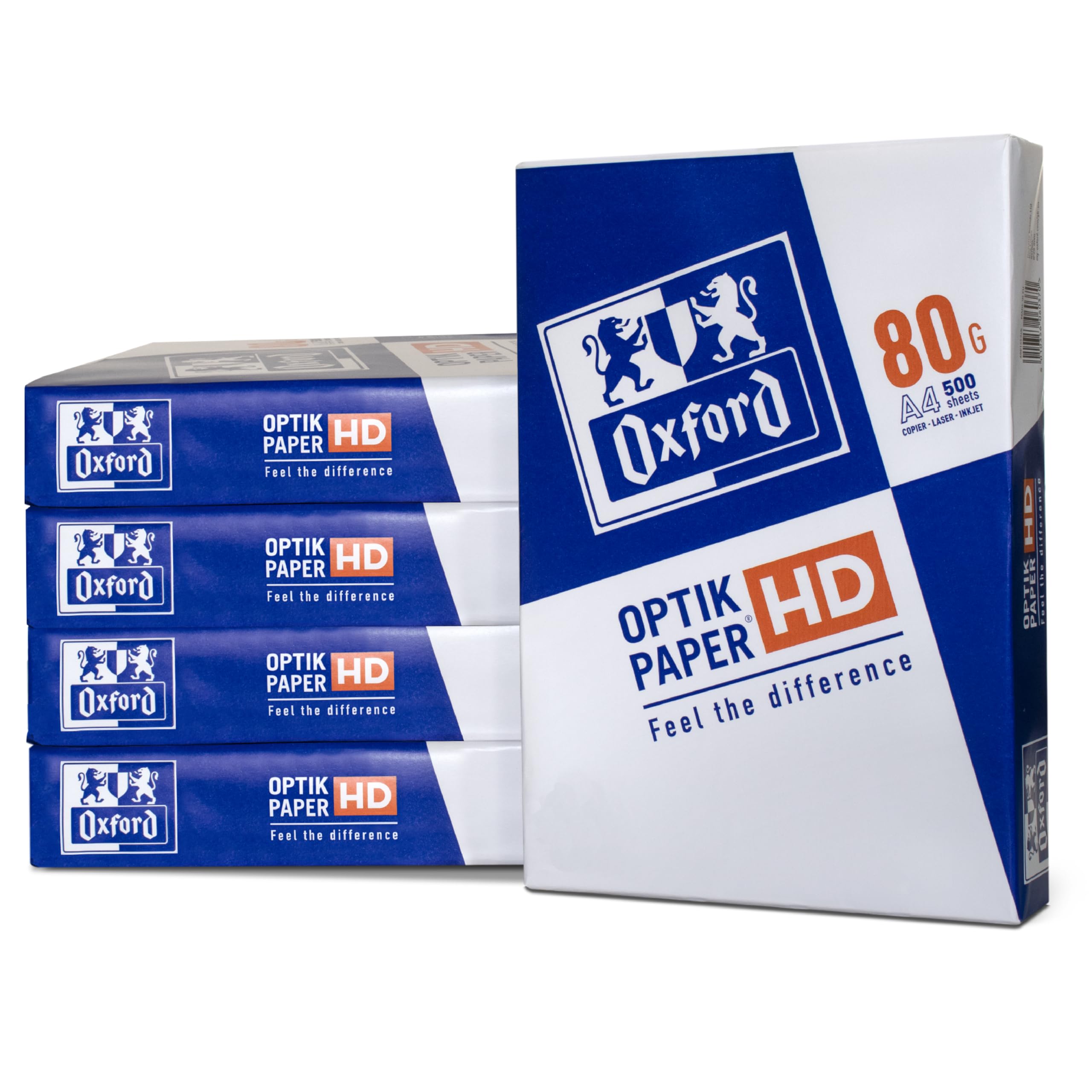 OXFORD A4 Printer Paper, Premium Optik Paper, 5 Ream / 2500 sheets, EU Eco Label