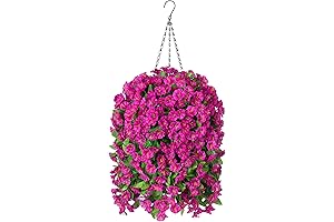 Artificial Hanging Ferns for Outdoor: Faux Morning Glory Eucalyptus