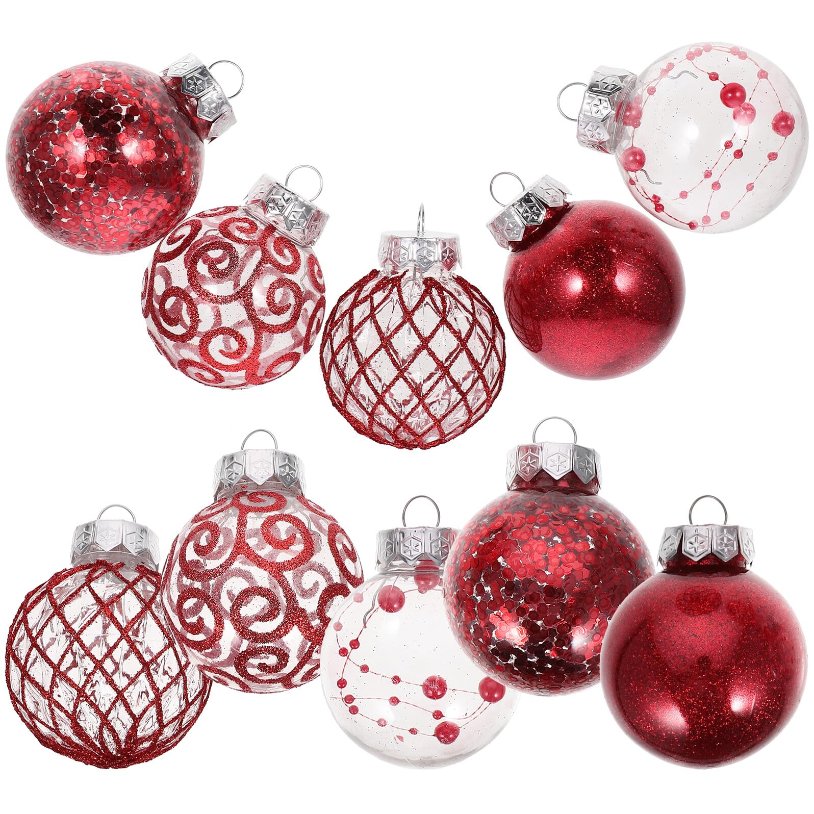 BESPORTBLE 30pezzi Palline di Natale Decorazioni Feste Appendenti Palle Natalizie Design Classico Ornamenti Palla Sicura Adatte Alberi Natale