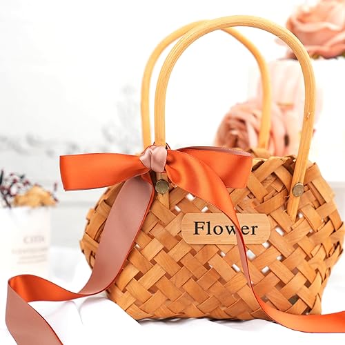 Miniatura 5 de Cinta de terracota de 1 pulgada, 6 rollos de cinta de satén surtido de naranja quemado para bodas, fiestas de fiestas, envoltura de regalos, lazos