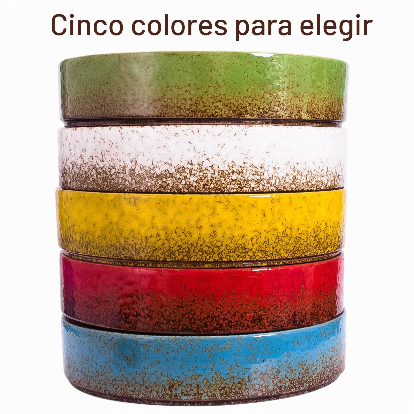 ARTKETTY Macetas de cerámica para bonsái de 29 cm con Drenaje, Maceta Grande para Plantas suculentas de Interior, Maceta Decorativa con Soporte