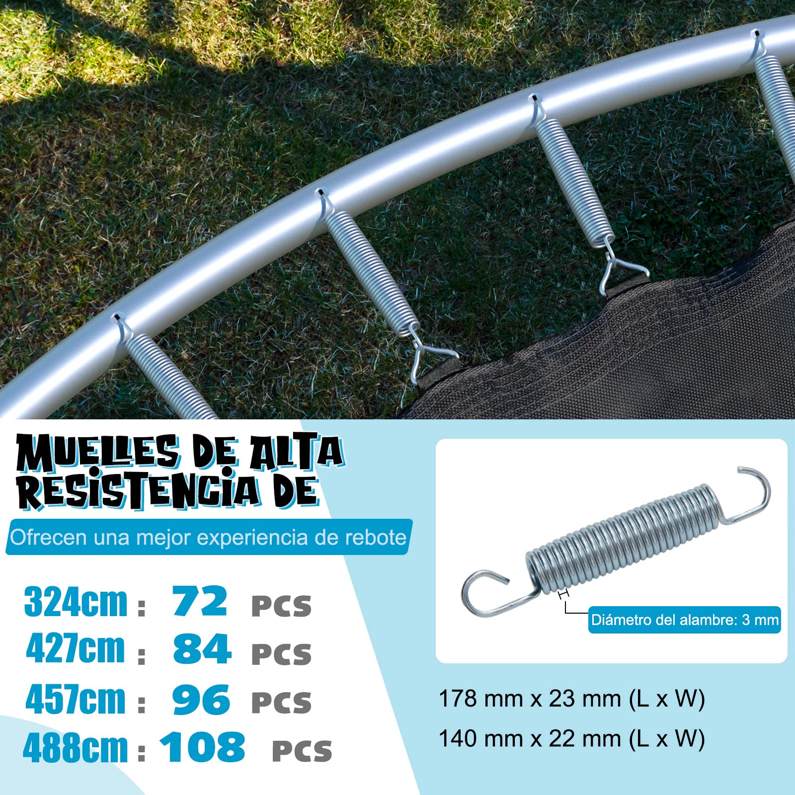 COSTWAY Cama Elastica Niños Exterior Ø366 cm, Trampolines para Niños y Adultos con Red de Seguridad, 72 Muelles y Escalera de 3 Peldaños, Cansta de Baloncesto, Cama Elástica Capacidad de Carga 180 kg