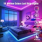 Volivo 100 FT WiFi Led Strip Lights Compatible with Alexa and Google Assistant, 2 Rolls of 50ft RGB Led Light Strip, Music Sync Color Changing Lighting for Bedroom, Home, Kitchen, Party Decors