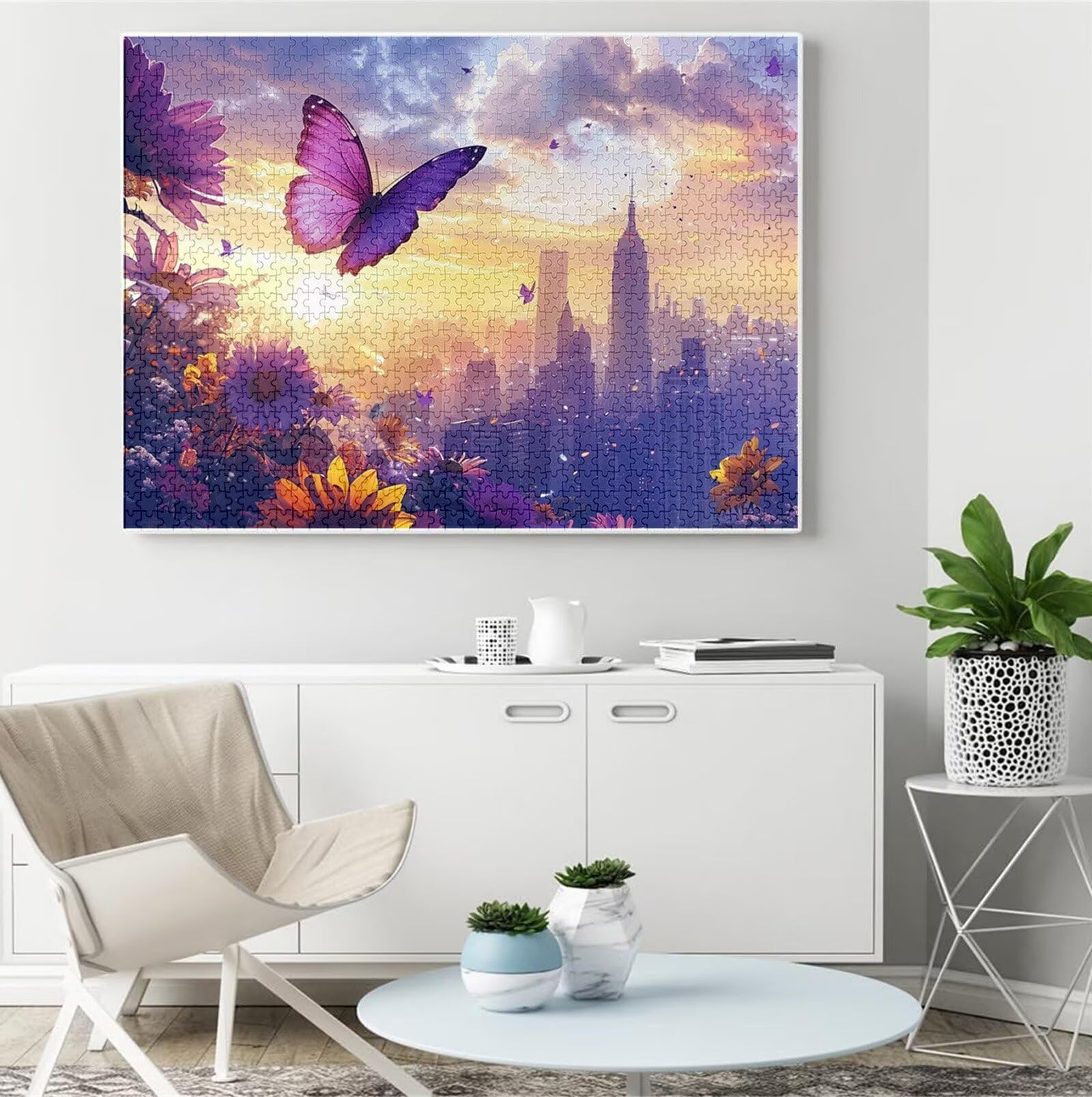 Puzzle 4000 Pezzi per Adulti e Ragazzi, 3 4 5 Anni Puzzle Farfalla 6 7 8 Anni Giochi Educativi Sostenibili Con Per Adulti Da Gioco in Legno Di Alta Qualità Jigsaw Girasole per Gioco Familiare B-2761