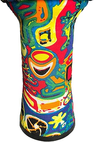 Miniatura 7 de Tambor Djembe Instrumentos Musicales de 10 pulgadas Tambores de mano, tambores africanos para adultos, regalos para músicos (limón)