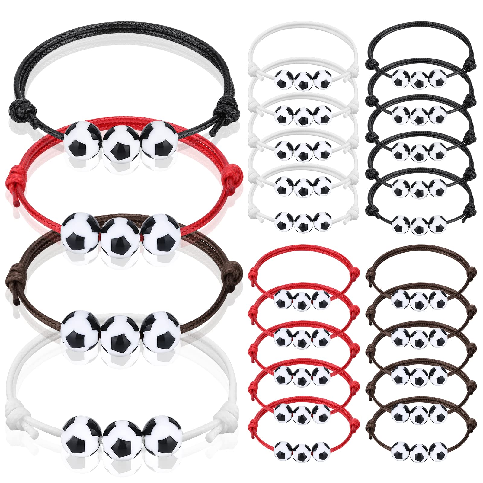 Buy 20 Pcs Football Party Favors Football Charm Bracelets Soccer