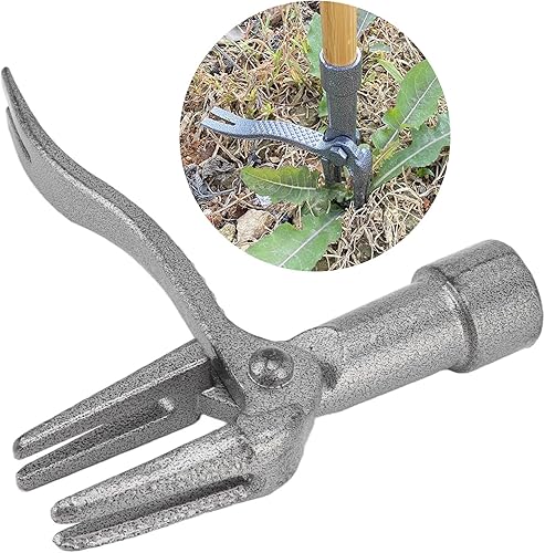 Herramienta de extracción de deshierbe de alta dureza, extractor de deshierbe de pie, mango más largo, tubo de acero extraíble y diseño de cabezales