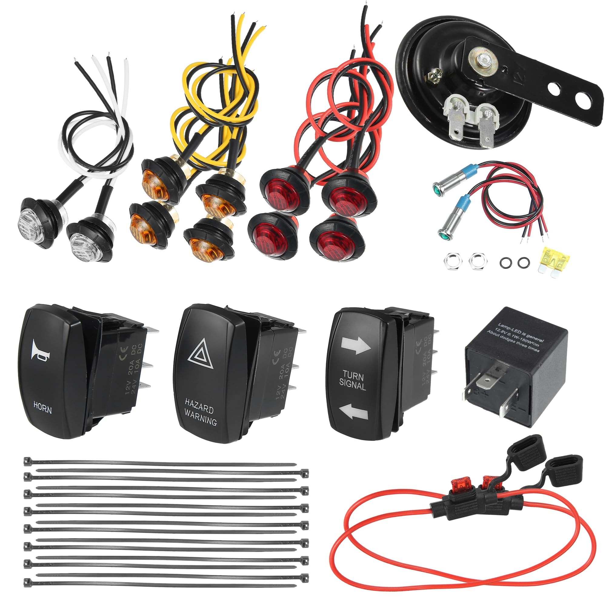 LUZ×RODA PEACE ONE XIX L/S PRA SET X AUTOHAUX 1 conjunto universal de luzes LED de seta para rua com
