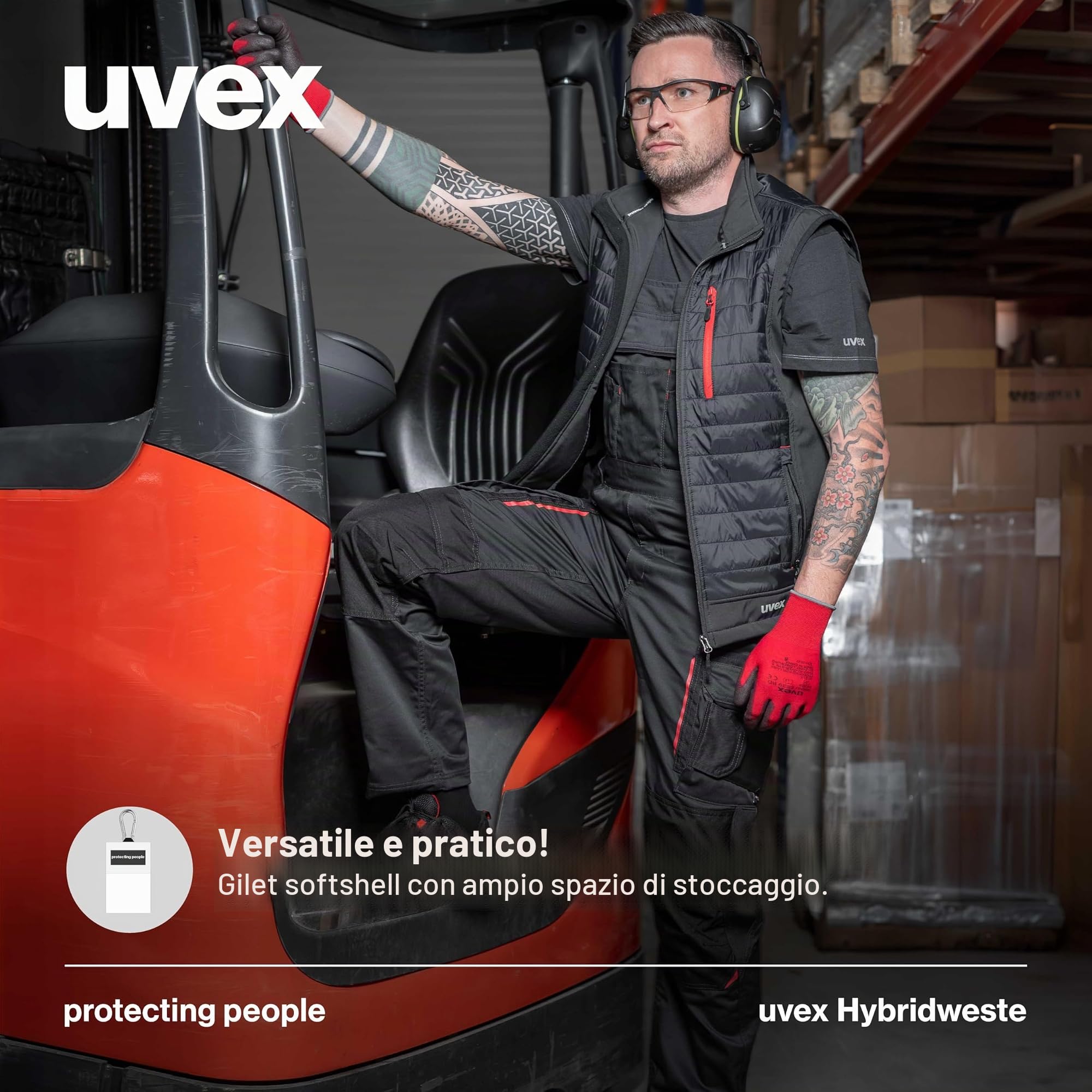Uvex tune-up gilet ibrido da uomo - gilet trapuntato - robusto gilet da lavoro