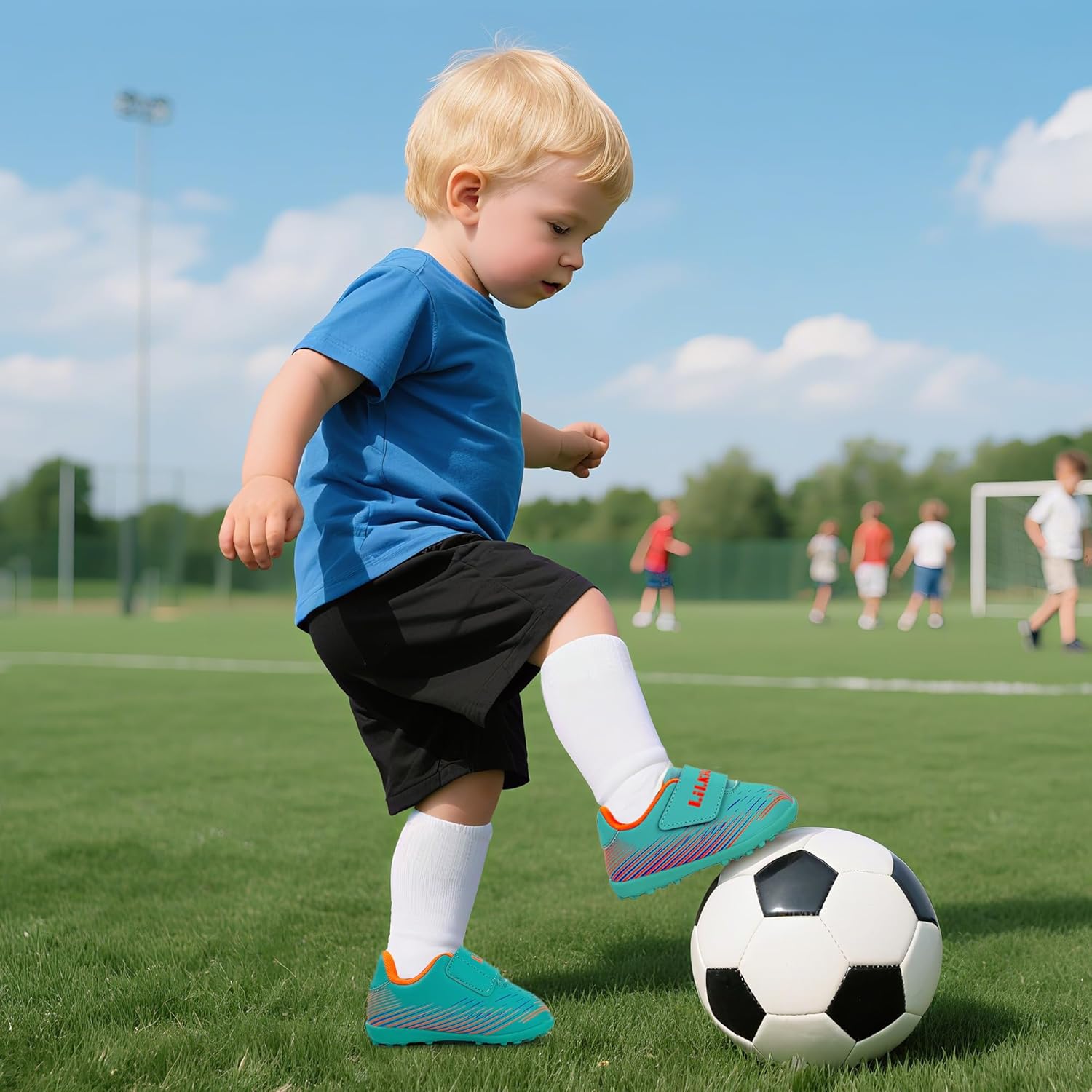 brooman Toddler Soccer Shoes for Boys and Girls 0-3 Years