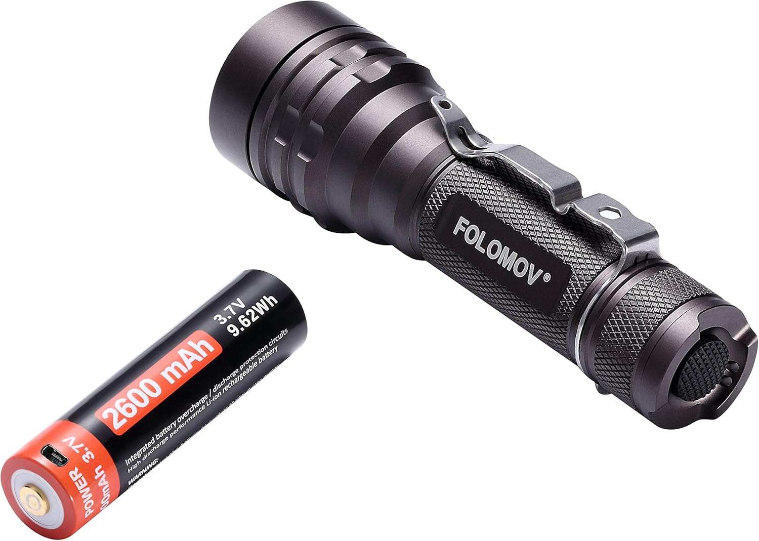 FOLOMOV 18650L Distance Flashlight Waterproof Image