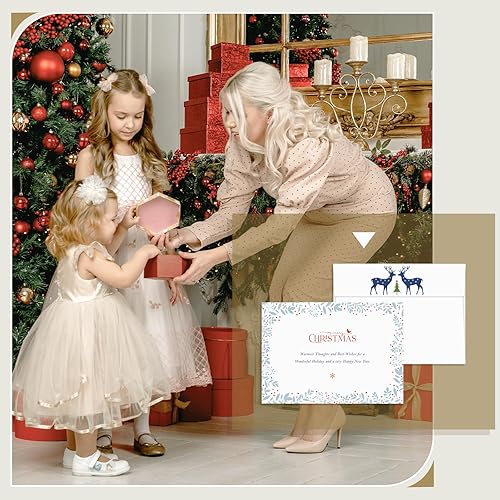 Miniatura 7 de Tarjetas blancas en blanco con sobres, cartulina plegada de 4 x 6 y sobres A6 autosellados, paquete de 100 para invitaciones, bodas, tarjetas de