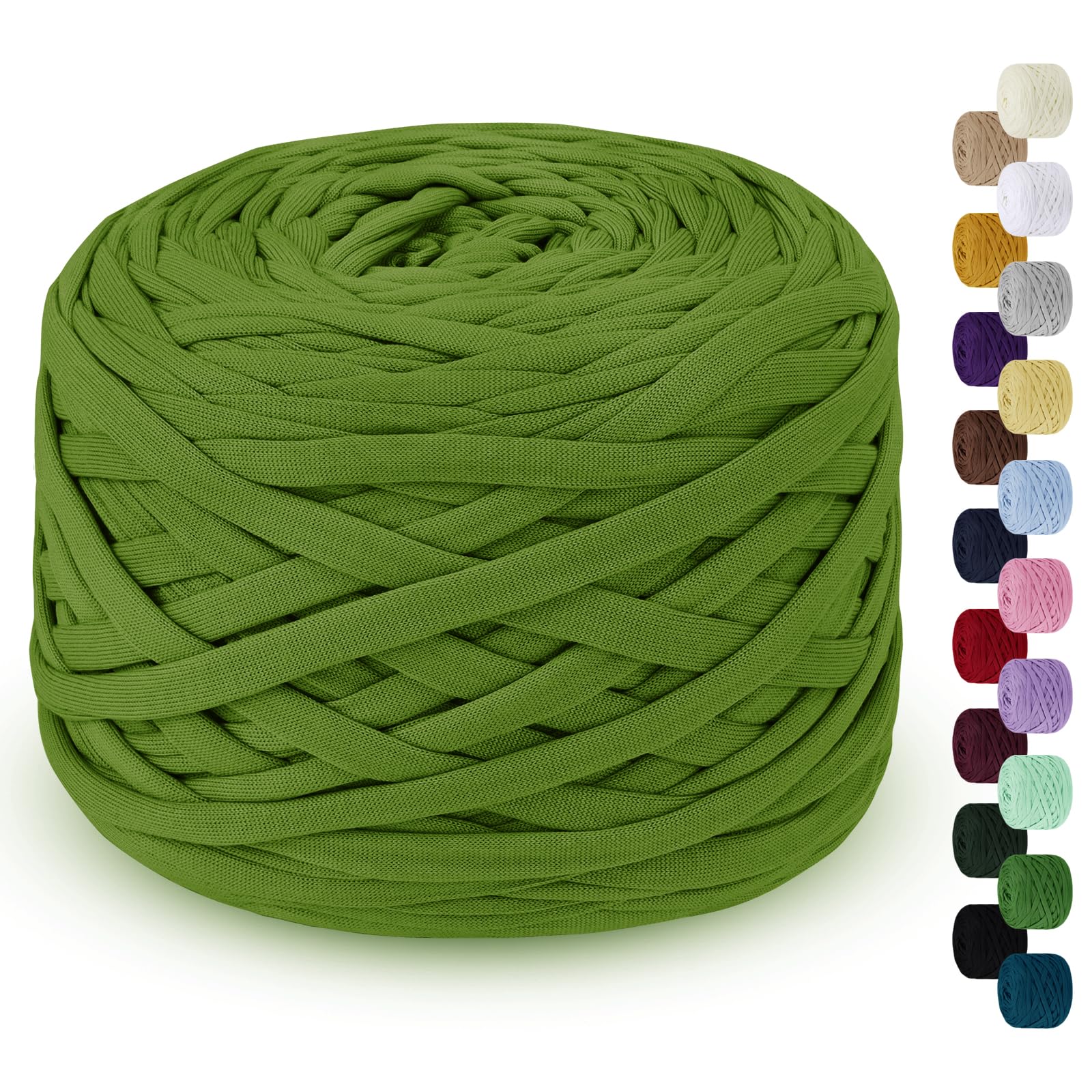 LEREATI 285g T Shirt Yarn for Crocheting 100m Elastic Ribbon Yarn Thick Crochet Fabric Yarn
