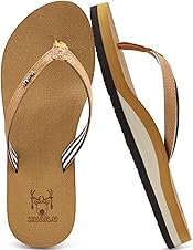 [50% off] KuaiLu Womens Arch Support Flip Flops Comfortable Yoga Mat Slip on Summer Beach Walking Thong Cushion Sandals