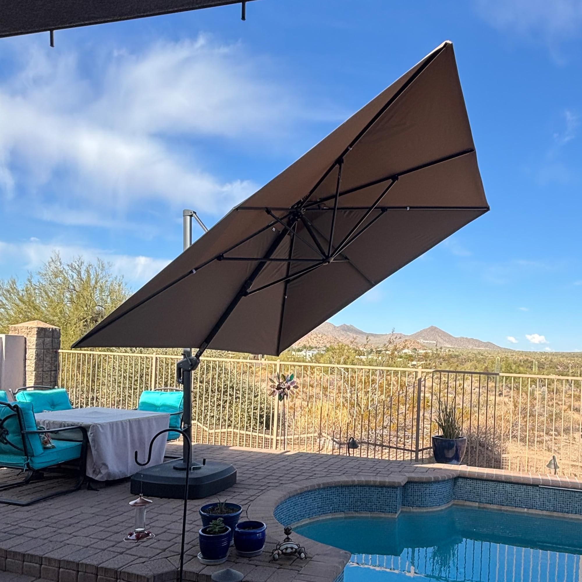 Amazon.com : PURPLE LEAF 10FT Cantilever Outdoor Umbrellas
