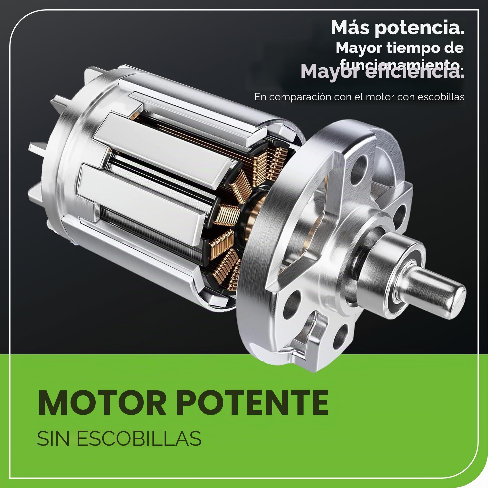 Greenworks taladro percutor a batería 1.2J, martillo perforador SDS plus por tabiques y hormigón, 24V brushless, taladro y percutor dos modos, velocidad ajustable, con batería de 2Ah y cargador